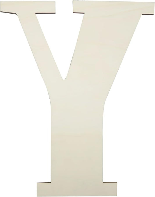 12 Inch Unfinished Wooden Numbers, 1/8 Inch Thick Large Blank Wooden Alphabet Handmade Painting Sign Boards for DIY Birthday Wedding Graduate Party Decor Props - Y