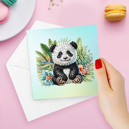 6pcs DIY Diamond Art Greeting Cards Kit with Envelopes&Tools - Create Your Own Sparkling Birthday, Thank You, Holiday Cards for Adults & Beginners(Garden Animal) - Image 3