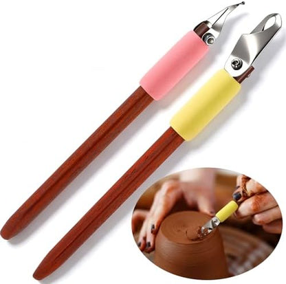 Leriton 2 Pack Clay Carving Tools Pottery Scrapers, Set 6, Colorful by Leriton