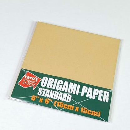 [Taro's Origami Studio] Standard 6 Inch One Sided Single Color (Ivory) 50 Sheets (All Same Color) Square Easy Fold Premium Japanese Paper for Beginner (Made in Japan) - Image 3
