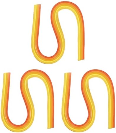 PATIKIL 120pcs Quilling Strips Paper 1/8"(3mm) 21" Origami Paper Quilling Strip for Art DIY Hand Craft Christmas, Gradient Yellow by PATIKIL