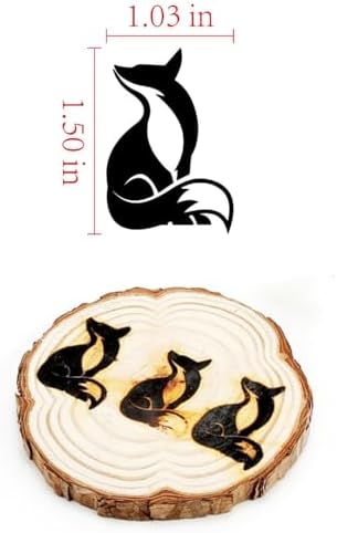 Solid Brass 1.5" Fox Branding Iron for Wood Hats Leather Steak & Burgers - Image 2
