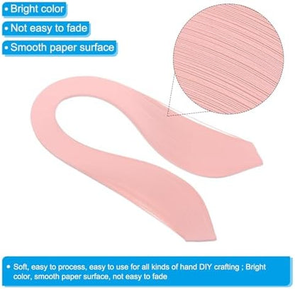 PATIKIL 600pcs Quilling Strips Paper 1/8"(3mm) 39cm Origami Paper Quilling Strip for Art DIY Hand Craft Christmas, Light Pink - Image 3