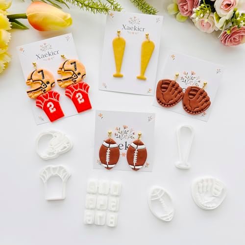 Xaekicr Sports Theme Polymer Clay Cutters Set – Multiple Shapes Clay Cutters for Polymer Molds, Clay Earring and Tools - Image 5