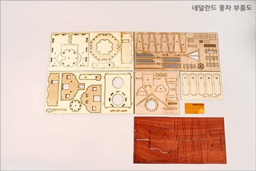 Desktop Wooden Model Kit Dutch Windmill - Image 2