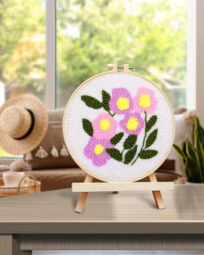 TINDTOP Punch Needle Kits, Flowers Punch Embroidery Kits for Adults - Image 5