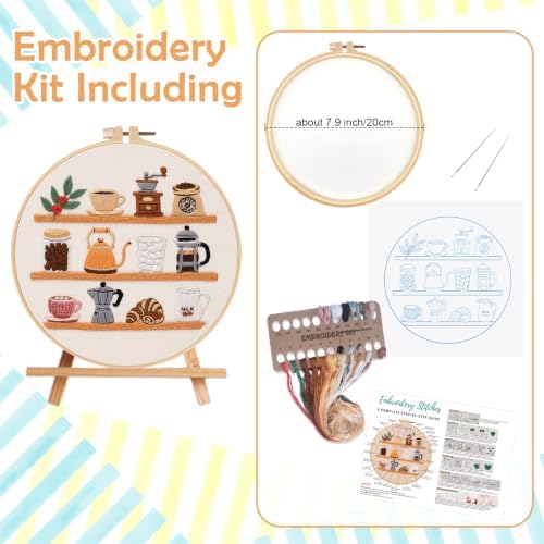 Nuberlic Coffee Bar Embroidery Kit for Beginners - Image 3