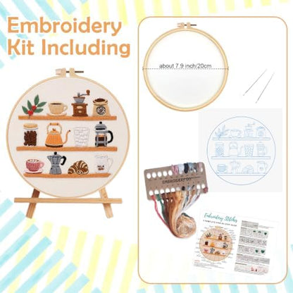Nuberlic Coffee Bar Embroidery Kit for Beginners - Image 3