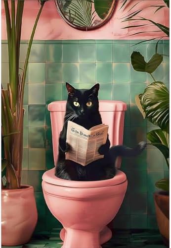 KICHANG Black Cat Paint by Numbers Kit for Adults Beginner (Without Frame) by KICHANG