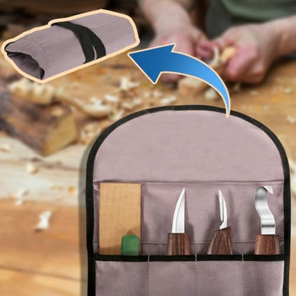 Wood Carving Kit with Basswood Carving Blocks, Wood Carving Tools Includes 3 Wood Carving Knives, 3 Detail Wood Carving Knife and 8 Wood Blocks, Whittling kit for Adult and Kids Beginners - Image 7