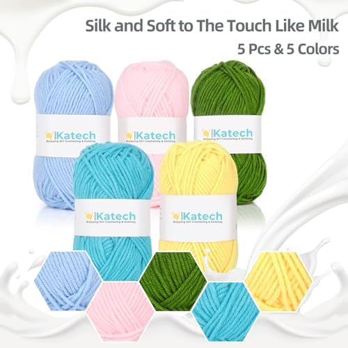 Katech Crochet Kit for Beginners-Crochet Starter Kits with Yarn w/Tutorial - Image 3