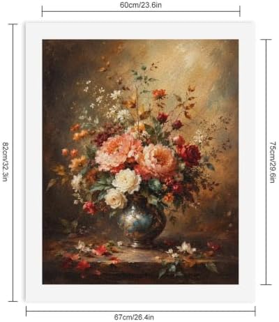 Bozfoxa Paint by Numbers Kit for Adults Beginner Autumn Floral Vase - Image 2