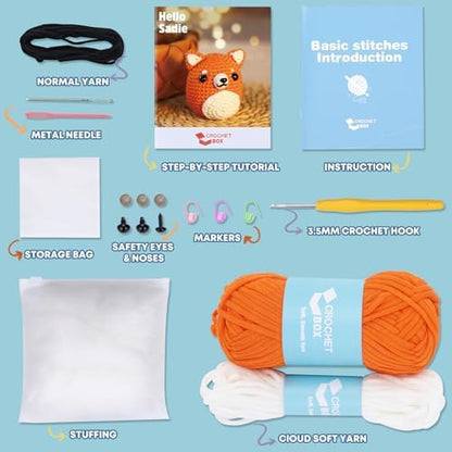 CrochetBox Shiba Inu Crochet Kit for Beginners, Easy Craft for Adults - Image 3