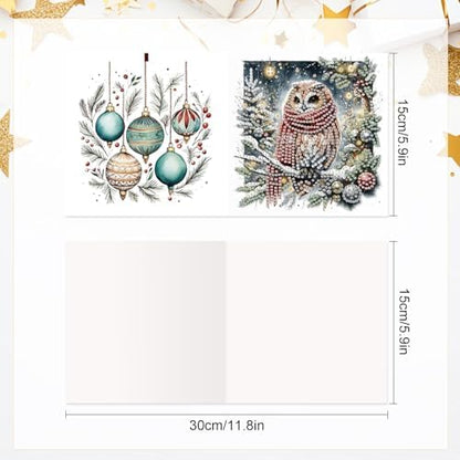 Diamond Painting Greeting Card Kit, Special Shaped Diamonds Painting, DIY Handcraft for Relatives and Friends with Wishes,Unique Design Crafting for Birthday or Holiday Cards - Image 2