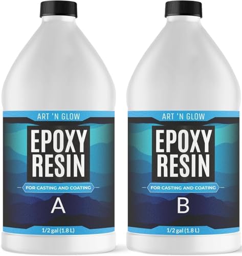 Crystal Clear Epoxy Resin 1 Gallon - Food Safe, UV Resistant, Bubble Free by ArtNGlow