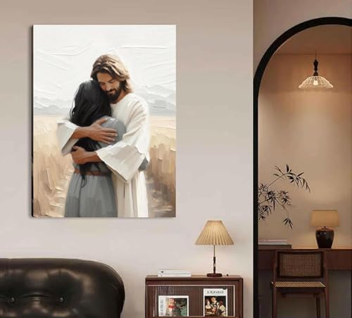 Christianity Paint by Numbers Kit for Adults Framed Canvas, Frameworkless - Image 2