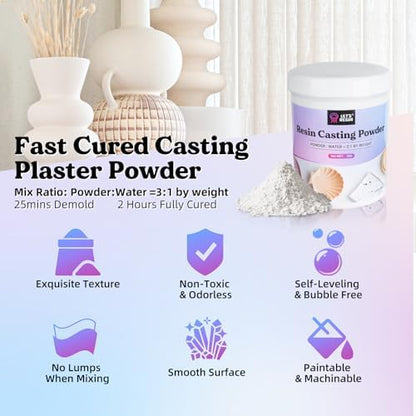 LET'S RESIN Resin Casting Powders Starter Kit,1000g Fast Cured Resin Powder - Image 2