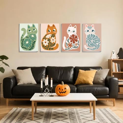 Cat Paint by Number for Adults, Paint by Numbers Kit for Adults 8x12 Inch - Image 3