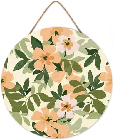 Figured'Art Paint by Numbers Kit for Adults on Wood Slice, 11.8in Diameter - Floral Pattern - Craft Art Painting DIY Canvas - Image 2