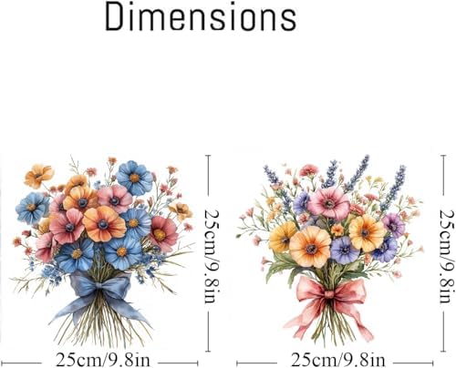 TCDZMYGS 2 Pack Flowers Paint by Numbers Kit for Adults Beginner,Easy Paint by Number Kits with Frame,DIY Acrylic Oil Painting by Numbers for Home Wall Decor 9.8 x 9.8 inch - Image 5