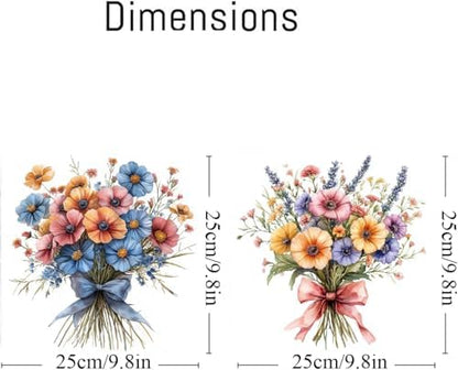 TCDZMYGS 2 Pack Flowers Paint by Numbers Kit for Adults Beginner,Easy Paint by Number Kits with Frame,DIY Acrylic Oil Painting by Numbers for Home Wall Decor 9.8 x 9.8 inch - Image 5