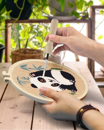 TINDTOP Punch Needle Kits, Panda Punch Embroidery Kits for Adults - Image 4