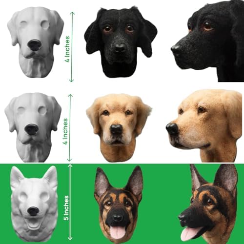 MeowPick Dog Head Needle Felting Kit with Upgraded Breed-Specific Mold - Complete DIY Wool Felting Starter Set for Beginners (German Shepherd) - Image 5