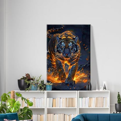 ATDMS Tiger Paint by Numbers Kit for Adults with Frame, 8x12 Inch - Image 2