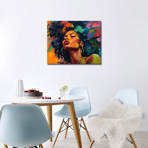 TUMOVO Black Girl Paint by Number Kits for Adults, African American Design - Image 2