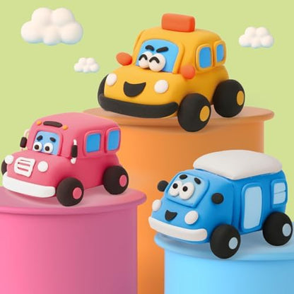 Air Dry Clay Kit for Kids - 3 Boxes Pull Back Car Making - Image 4