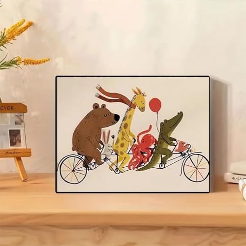 9 Pack Cute Animal Paint by Numbers Kit for Adults Canvas, Frameworkless - Image 6