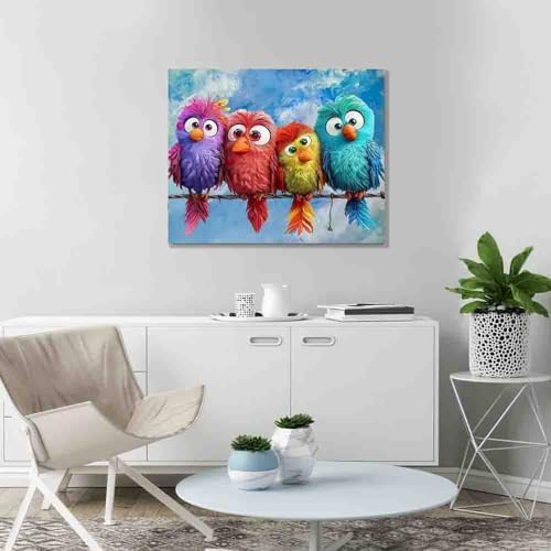 DYAIANGMU Bird Paint by Numbers Kit for Adults Beginners 19.6X15.7 inch - Image 4