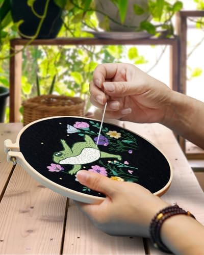 TINDTOP Embroidery Kit for Beginners Adult, Frog Embroidery Kit - Image 4