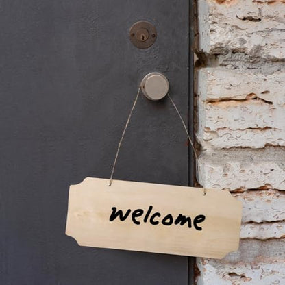 3 Pack Blank Wood Sign for Craft, Unfinished Hanging Wood Sign with Hole Blank Rectangle Hanging Wooden Plaque Door Wall Art Decoration for Painting Writing DIY Home Crafts - Image 7