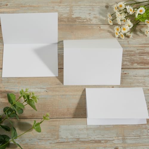 50 Pack Blank Folded Cardstock Cards, White, 4x6 - Image 6