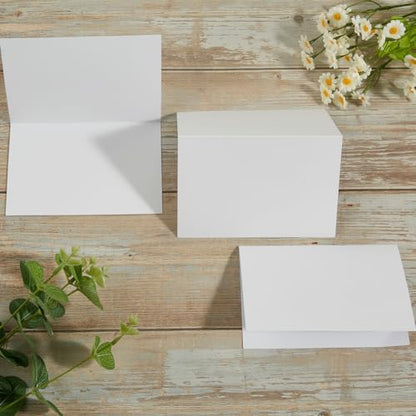 50 Pack Blank Folded Cardstock Cards, White, 5x7 - Image 6
