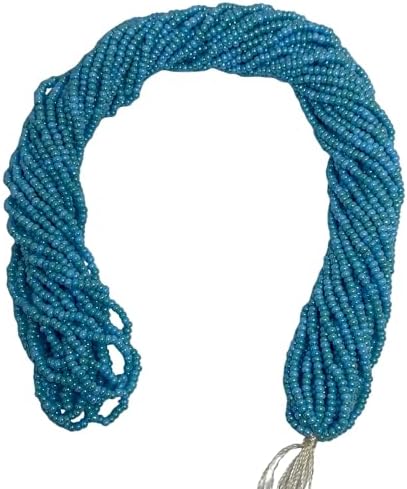 11/0 Glass Seed Beads, 12 String Hanks, Small Craft Beads, 2 mm (Bright Blue) by Unknown
