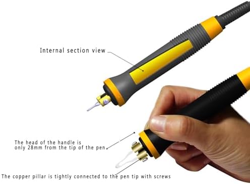 Professional Pyrography Machine, Pyrography Wood Burning Tool Set, with Detachable Wood Burning Pen, Adjustable Temperature, for DIY Engraving Craft Wood Pumpkin Caving - Image 6