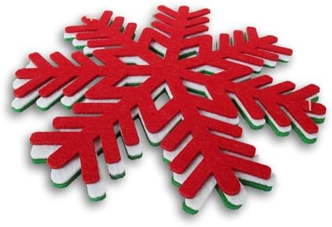 Large Christmas Cutouts for Holiday Kids Crafts - Felt Shapes - 3 Count - 7.5 Inches (Snowflakes) - Image 2