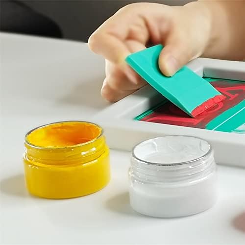JAJADO Chalk Paste Fabric Screen Printing Ink, Chalk Paste Paint Stencils Paste Ink Self Adhesive Silk Screen Transfer Paint for Wood, T-Shirt, Cup, Chalkboard DIY Home Decor - Image 3