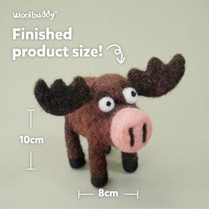Woolbuddy Needle Felting Starter Kit (Moose) for Beginner & Adult with Tool - Image 2