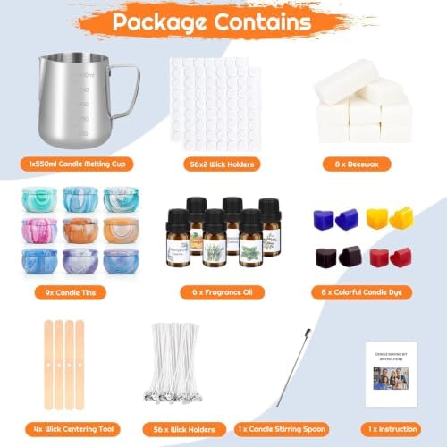 OFUN Candle Making Kit for Adults, DIY Candle Making Supplies for Beginner, Christmas DIY Gifts, Candle Making Kits for Adults - Includes Beeswax, Essential Oils, Dyes, and More, Crafts for Adult - Image 2