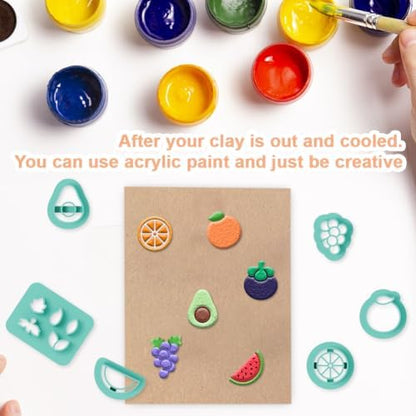 beinkmake 17Pcs Fruit Polymer Clay Cutters Pineapple Clay Earrings Cutters - Image 5