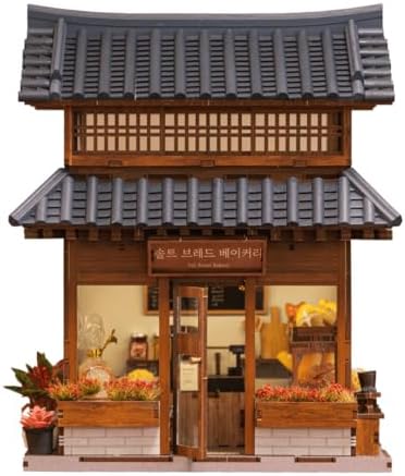 ANAVRIN Book Nook Ikseon-Dong Hanok Bakery Miniature House 3D Booknook for Adults, Teens and Book Lovers, Library Decor, Creative Gift for Family, Friends, and Elderly by Anavrin