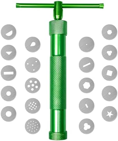 Polymer Clay Tools, Clay Extruder, Sugar Paste Extruder, Cake Fondant Tool Set for Decorating, Ceramics & Pottery Clay Extruders Mixers & Presses (Green) by Unknown