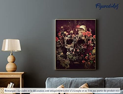 Figured'Art Paint by Numbers for Adults with Frame Vase of Peonies 16"x20" - Craft Art Painting DIY Kit Canvas Already Stretched on a Wooden Frame - Image 4