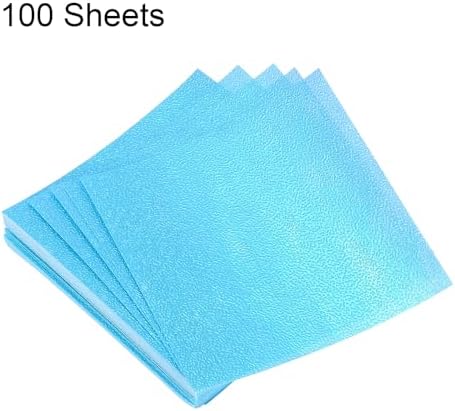 MECCANIXITY 100 Sheet Glitter Origami Paper 4x4 Inch Shiny Sparkly Square Folding Sheet 10x10cm Iridescent Paper for DIY Art, Craft Decor, Blue - Image 3
