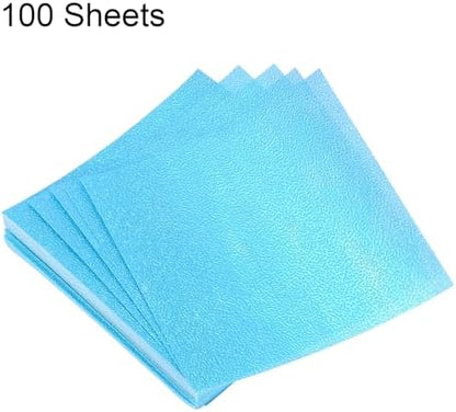 MECCANIXITY 100 Sheet Glitter Origami Paper 4x4 Inch Shiny Sparkly Square Folding Sheet 10x10cm Iridescent Paper for DIY Art, Craft Decor, Blue - Image 3