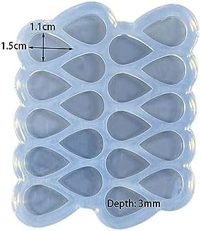 Mini Water-Drop Shape Earring Molds Small Resin Mold Clear Silicone Mold for DIY Earrings, Ear Studs, Pendant, Jewelry Making Crafts, Chocolate Mold for Cake Candy - Image 3