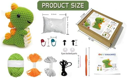 Kaaper Crochet Kit for Beginners for Adults, Learn to Dinosaur Crochet Kit - Image 5